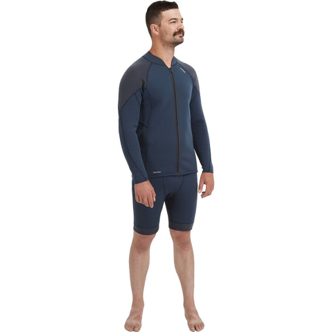 NRS Men's Ignitor Wetsuit Jacket in Slate model front