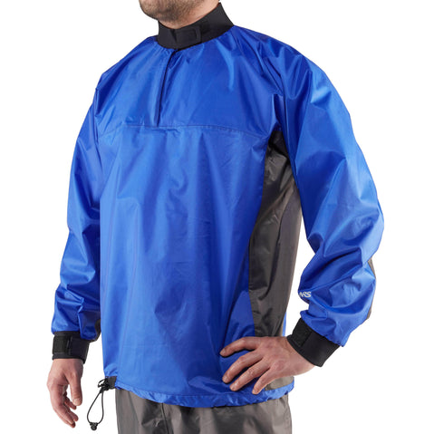 NRS Rio Paddling Jacket in Blue model front