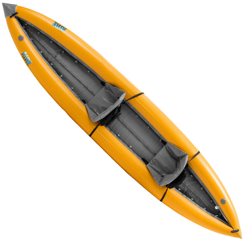 AIRE Super Lynx Inflatable Kayak in Yellow top view