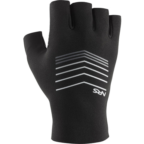 NRS Guide 1.5mm Neoprene Half-Finger Gloves in Black back