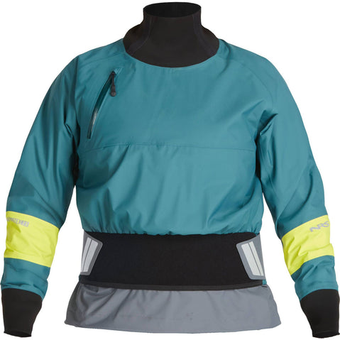 NRS Women's Stratos Semi-Dry Paddling Jacket in Mediterranea front
