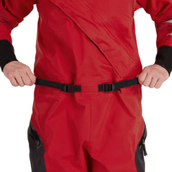 NRS Women's Foray Drysuit in Red waistbelt