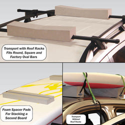 Malone Deluxe Stand-Up Paddle Board/Surfboard Roof Rack details