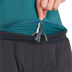 NRS Women's Ava Rashguard Hoodie in Mediterranea model detail