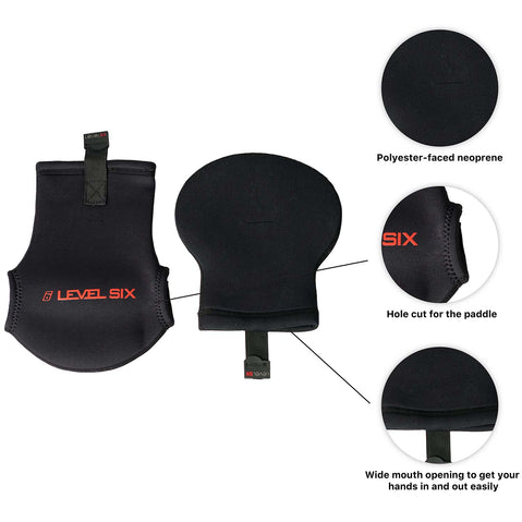 Level Six Canoe/SUP 2 mm Neoprene Paddling Pogies features