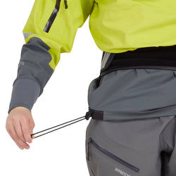 NRS Women's Element GORE-TEX Pro Semi-Dry Top in Chartreuse drawstring