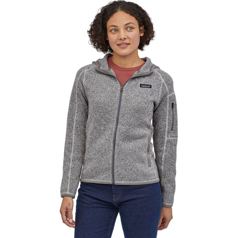 Patagonia Women's Better Sweater Hoody Birch White model front