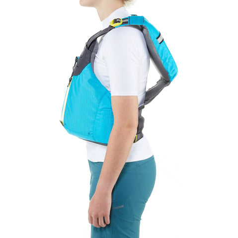 NRS Women's Zoya Kayak Lifejacket (PFD) in Teal model side