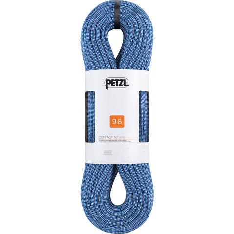 Petzl Contact 9.8mm Climbing Rope in Blue packed