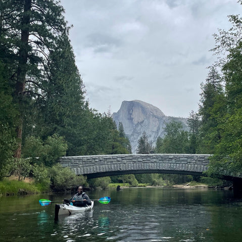 Aqua Bound Whiskey Fiberglass Straight Shaft 2-Piece Kayak Paddle with kayak