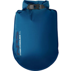 NRS Ether Hydrolock Dry Bag Mykonos Blue 10 Liter Front With Logo