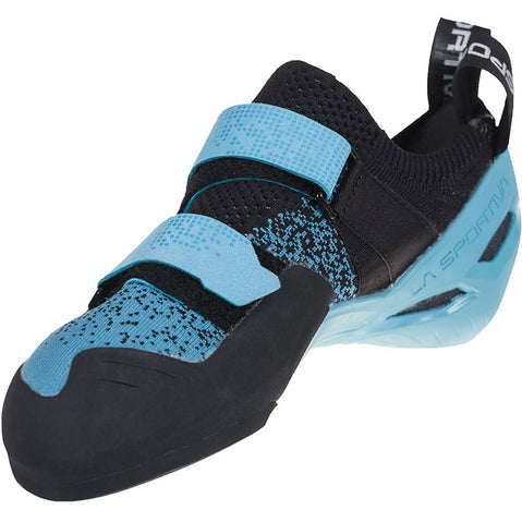 La Sportiva Women's Zenit Rock Climbing Shoes in Pacific Blue/Black left