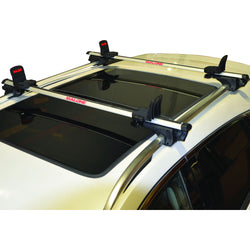 Malone BigFoot Pro Canoe Roof Rack - MPG112MD installed on a car side