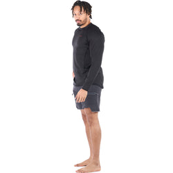 Level Six Men's Romulus Long Sleeve Shirt in Black model side view