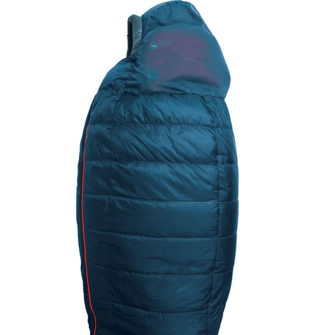 Big Agnes Sidewinder SL 35 Degree Down Sleeping Bag in Legion Blue/Tapestry top