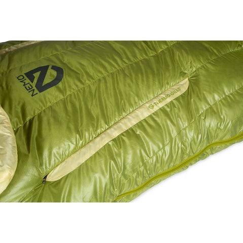 Nemo Equipment Women's Disco 15-Degree Endless Promise Down Sleeping Bag in Birch Bud exterior