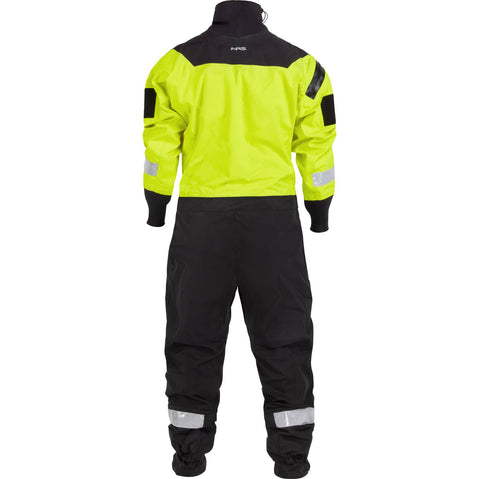 NRS Ascent SAR Dry Suit in Safety Yellow model back