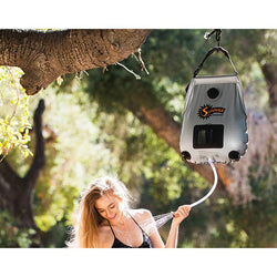Advanced Elements 5.0 Gallon Summer Shower Outdoor Solar Shower in use