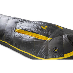 Nemo Sonic 0 Degree Down Sleeping Bag in Goodnight Gray/Goldfinch side