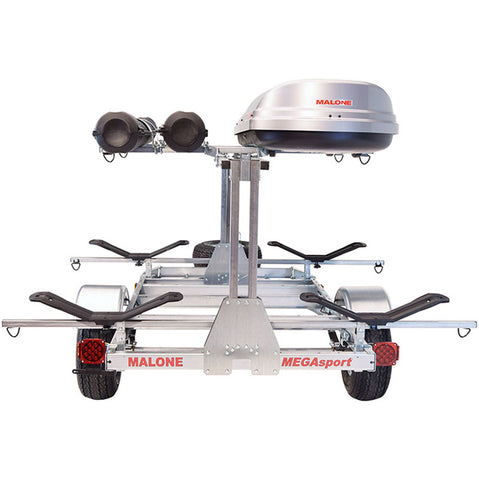 Malone MegaSport LowBed 2-Boat MegaWing Kayak Trailer Package with 2nd Tier back