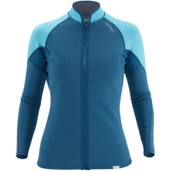 NRS Women's HydroSkin 0.5 Jacket in Poseidon front