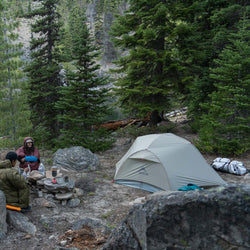 MSR Hubba Hubba LT 2 Person Backpacking Tent campers eating breakfast