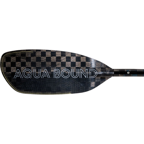 Aqua-Bound Aerial Minor Carbon Versa-Lok Bent Shaft 4-Piece Kayak Paddle left balde frontside