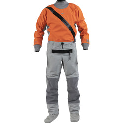 Kokatat Men's Hydrus 3.0 Swift Entry Dry Suit w/ Relief Zipper & Socks in Tangerine front