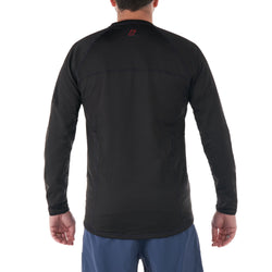 Level Six Men's Romulus Long Sleeve Shirt in Black model back view