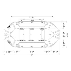 Star Inflatables Select Eastern Star 13 Self-Bailing Raft diagram