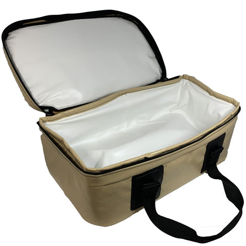 Seattle Sports FrostPak 25 QT Arctic Double Wall Cooler in Tan open