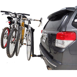 Saris Bones 4 Bike Hitch Rack with bike loaded back view