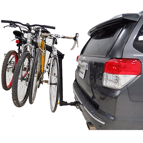 Saris Bones 4 Bike Hitch Rack with bike loaded back view