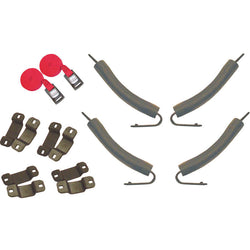 Malone EcoLight 2-Boat V-Rack Kayak Trailer Package components