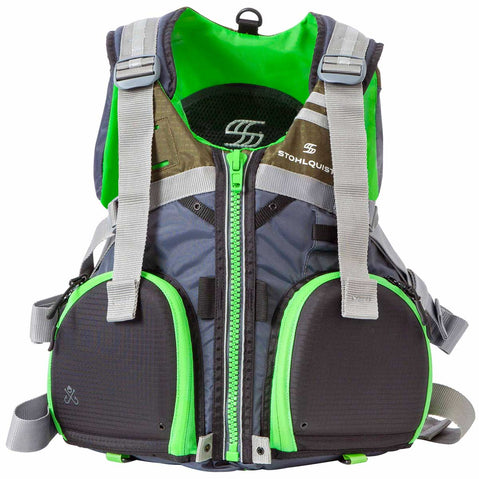 Stohlquist Fisherman Lifejacket (PFD) green front view