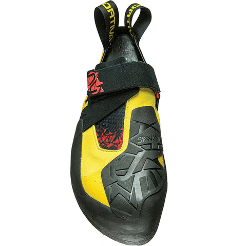 La Sportiva Men's Skwama Rock Climbing Shoes in Black/Yellow top
