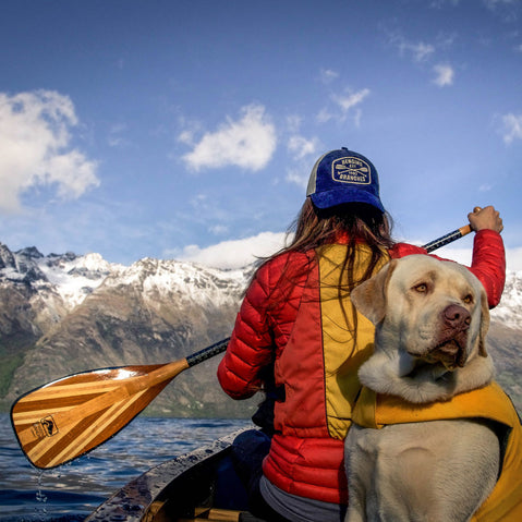 Bending Branches Sunburst ST Wood Canoe 1-Piece Paddle lifestyle
