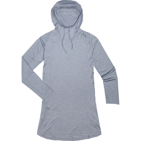 NRS Women's Silkweight Hoodie Dress in stone