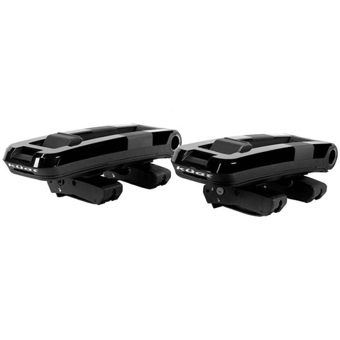 Kuat Class 4 Folding J Cradle Roof Rack Kayak Carrier in black folded pair