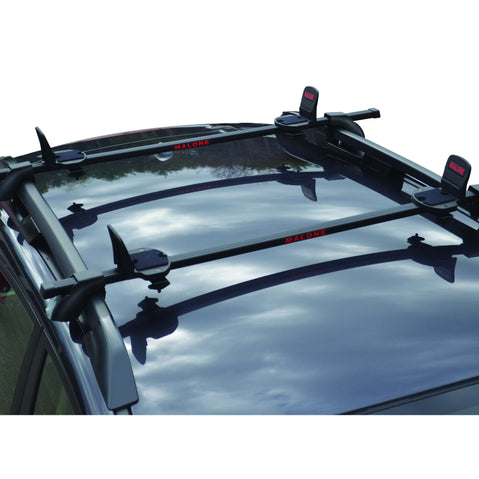 Malone BigFoot Pro Canoe Roof Rack - MPG112MD installed on a car top