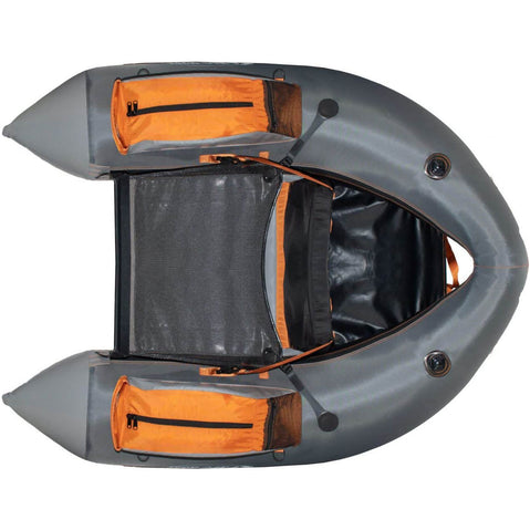 Outcast Fish Cat 4 Deluxe LCS Float Tube in Gray top view
