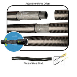 Werner Ikelos Carbon Bent Shaft Kayak Paddle blade offset