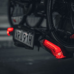 Thule Epos 2-Bike HItch Rack With Lights in Black lifestyle