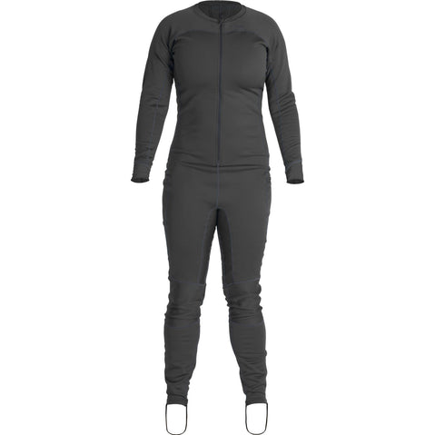 NRS Women's Expedition Weight Union Suit in Graphite front