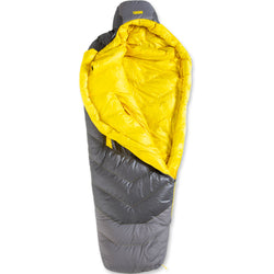 Nemo Sonic 0 Degree Down Sleeping Bag in Goodnight Gray/Goldfinch draft collar