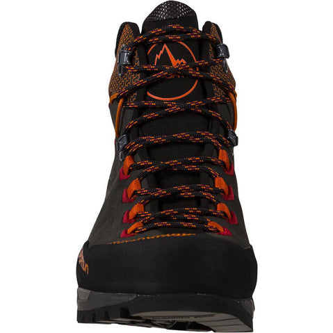 La Sportiva Men's Trango Tech Leather GORE-TEX Mountaineering Boots in Carbon/Hawaiian Sun front