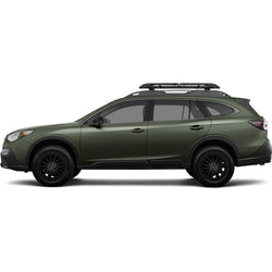 Kuat Piston SR Bike Roof Rack mounted on a car with cradles closed