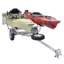 Malone MicroSport 2 Kayak Bunk-Style Trailer Package with kayak loaded