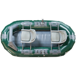 Outcast OSG Striker Self-Bailing Fishing Raft in Green top view