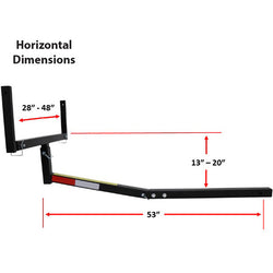 Malone Axis Truck Bed Load Extender horizontal dimensions